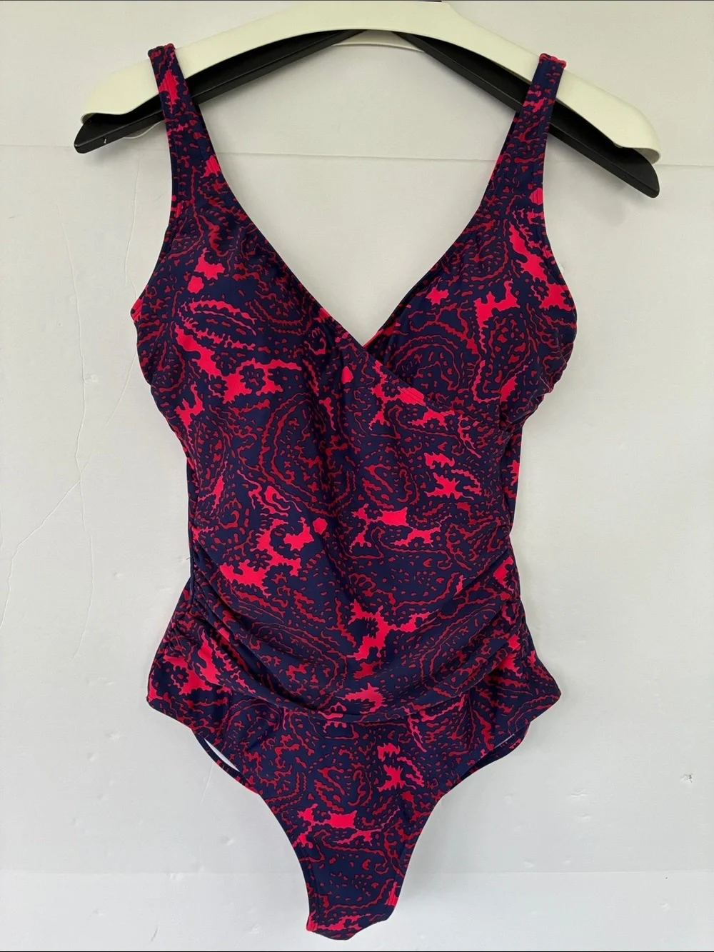 Boden Paisley One-Piece Swimsuit with V-Neck 8R